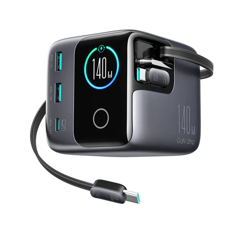 JOYROOM ® Ładowarka Biurkowa 5 Portów 2 Zwijane Kable Gan 140W Hurtownia Wyjątkowa oferta