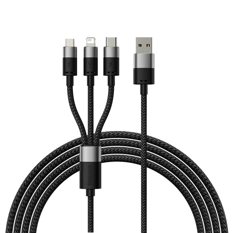 BASEUS ® Kabel Przewód Do Telefonu Starspeed 3W1 Usb Hurtownia Sklep Dostępne od ręki