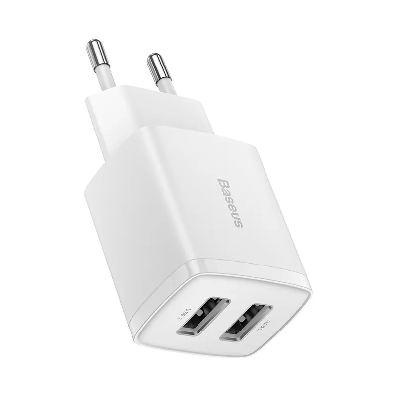 Bezpieczne zakupy BASEUS ® Mała Ładowarka Sieciowa Compact 2X Usb 10.5W Hurtownia Sklep