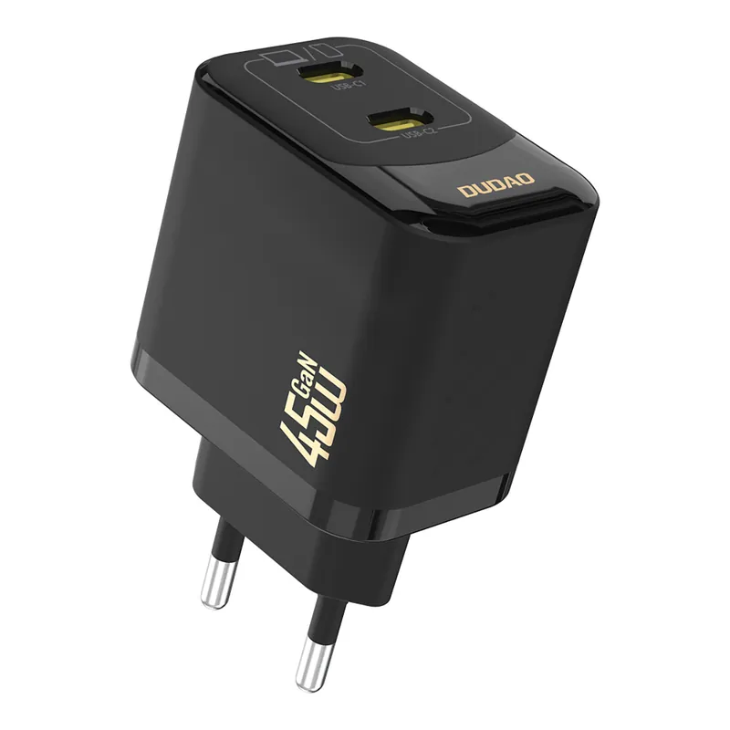 Kup online DUDAO ® Ładowarka Sieciowa 2Xusb-C Gan Pd 45W Czarna Hurtownia