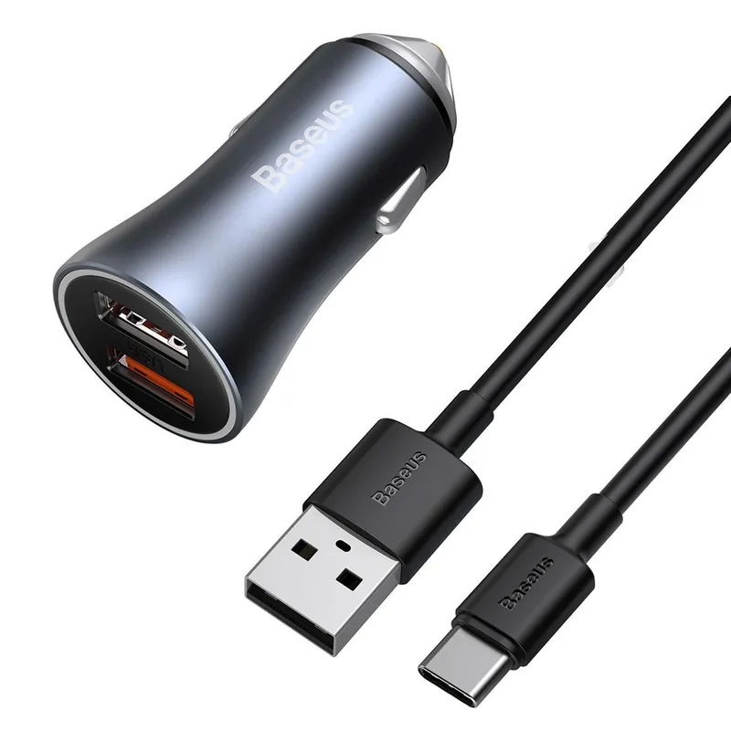 BASEUS ® Szybka Ładowarka Samochodowa 2X Usb 40W Qc Hurtownia Sklep Popularny