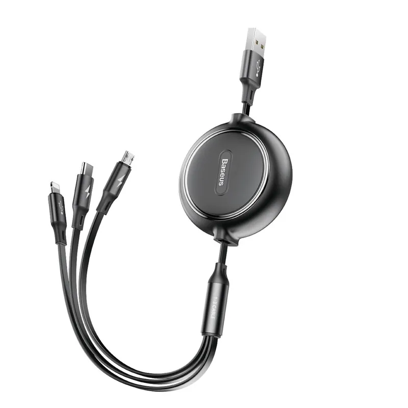 Tylko do końca tygodnia BASEUS ® Rozwijany kabel przewód 3w1 USB microUSB Ipho Hurtownia Sklep