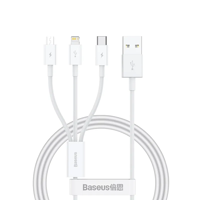 Wysoka jakość BASEUS ® 3W1 Kabel Przewód Superior Series Usb-A - Usb-C Hurtownia Dropshipping