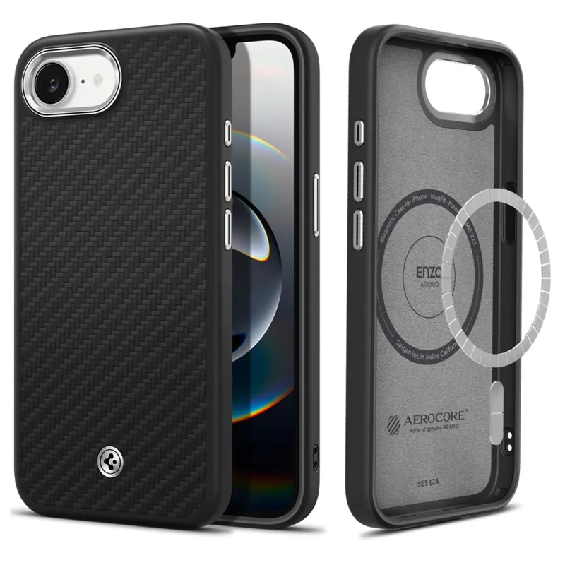 Bestseller SPIGEN ® Etui Case Na Iphone 16E Enzo Aramid Magsafe Czarne Hurtownia Dropshippi