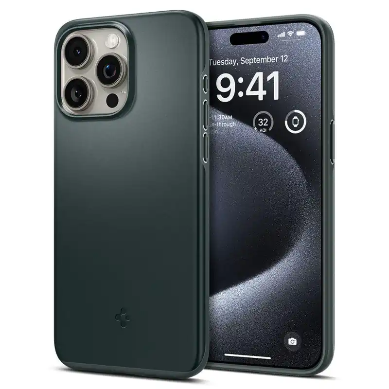 Cena promocyjna SPIGEN ® Etui Ochronne Do Iphone 15 Pro Thin Fit Zielone Hurtownia Sklep