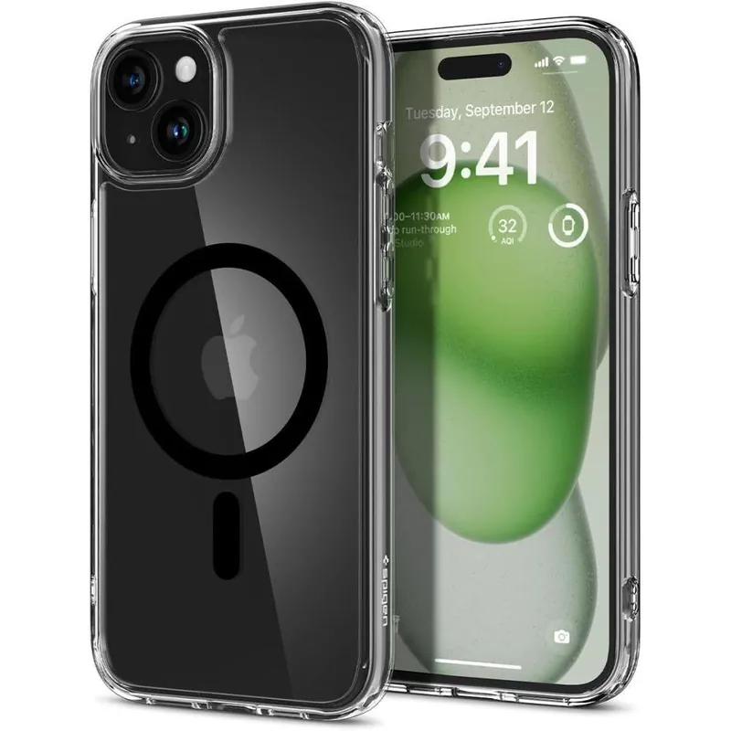 Tani SPIGEN ® Etui Ultra Hybrid Mag Z Magsafe Na Iphone 15 Czarne Hurtownia Sklep