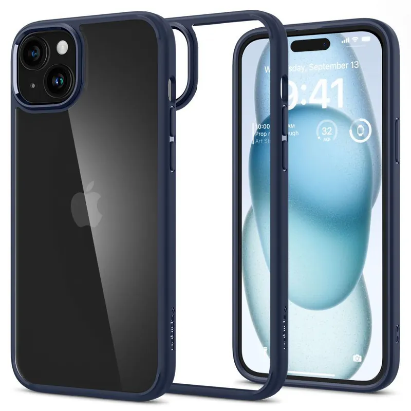 Hit sprzedaży SPIGEN ® Etui Ultra Hybrid Na Iphone 15 Niebieskie Hurtownia Sklep