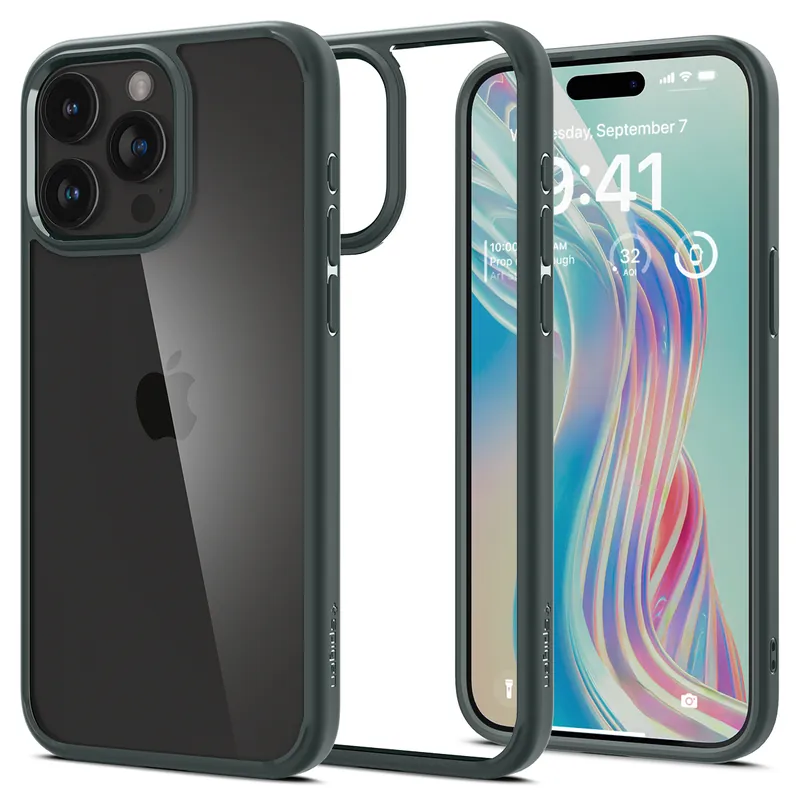 SPIGEN ® Etui Ultra Hybrid Na Iphone 15 Pro Max Ciemnozielone Hurtownia Sklep Hit sprzedaży