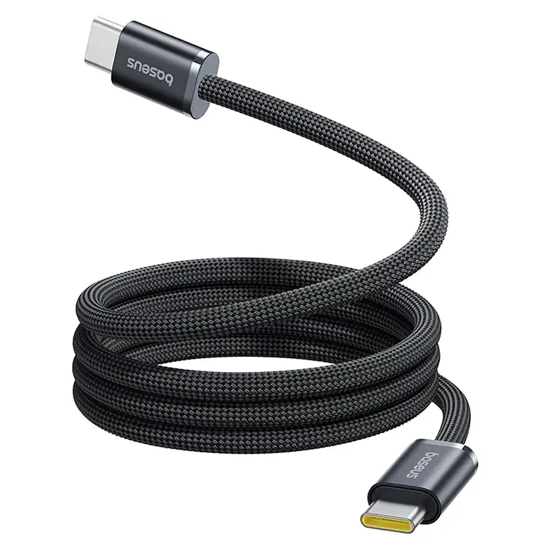 Łatwy zwrot BASEUS ® Kabel Przewód Nieplączący Usb-C 100W 1M Czarny Hurtownia