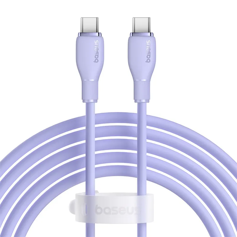 Rabat BASEUS ® Kabel Przewód Pudding Usb-C 100W 2M - Fioletowy Hurtownia Dropshipping