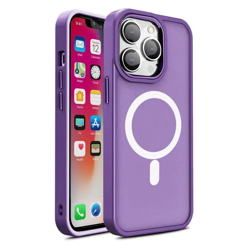 HURTEL ® Magnetyczne Etui Z Magsafe Do Iphone 15 Pro Otworki Hurtownia Sklep Zniżka