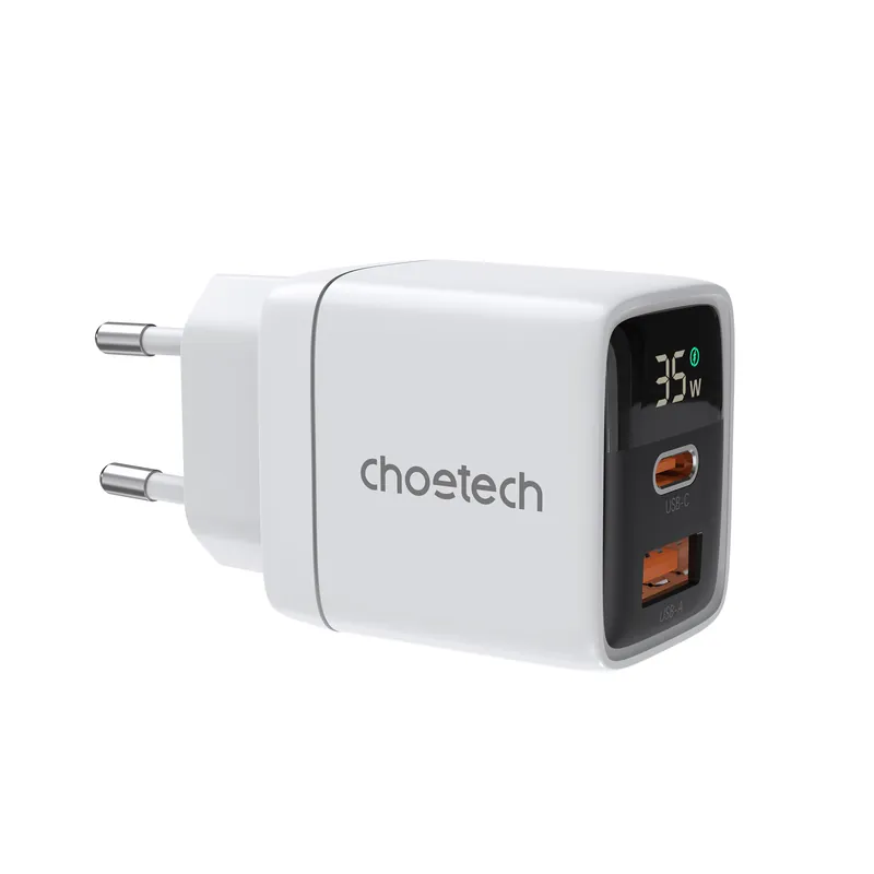 CHOETECH ® Mała Mocna Ładowarka Sieciowa Gan Usb-A Usb-C Pd 35W Hurtownia Sklep Wyjątkowa oferta