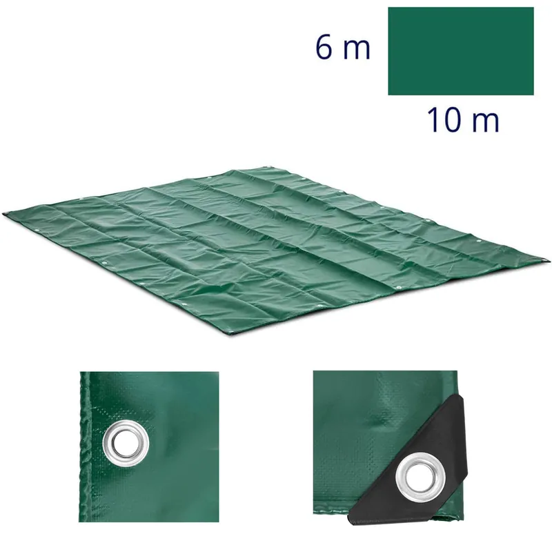 Hit sprzedaży WIESENFIELD ® Plandeka Ochronna PVC Z Oczkami 10x6m Hurtownia Cena
