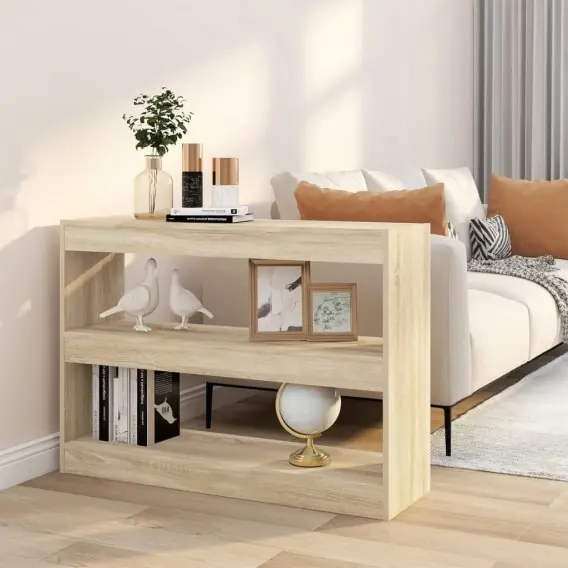Regał na książki/przegroda, dąb sonoma, 100x30x72 cm Lumarko! - Hurtownia wielobranżowa Lumarko Do wyczerpania zapasów