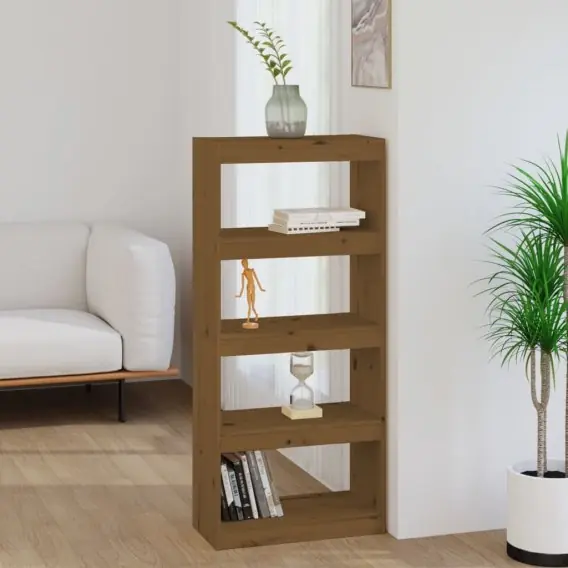 Regał na książki/przegroda, miodowy brąz, 60x30x103,5 cm, sosna Lumarko! - Hurtownia wielobranżowa Lumarko Promocja