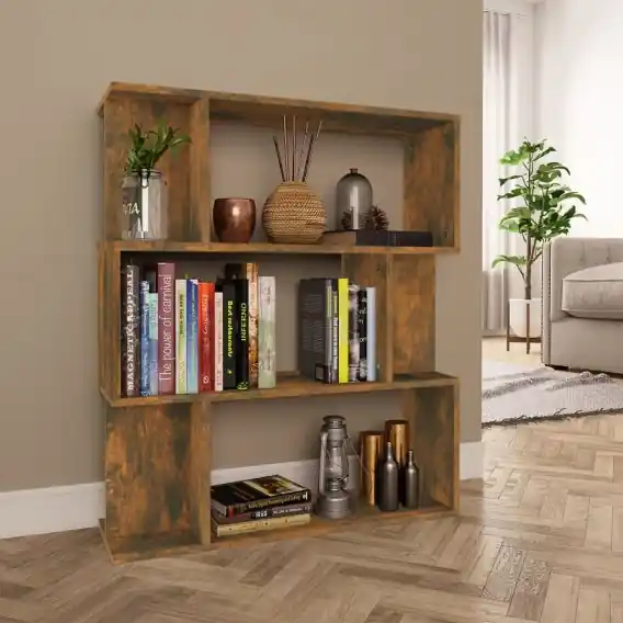 Premium Regał na książki/przegroda, przydymiony dąb, 80x24x96 cm Lumarko! - Hurtownia wielobranżowa Lumarko