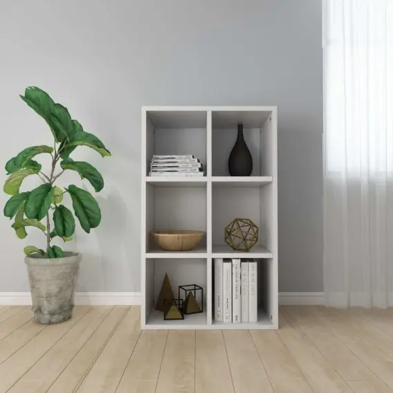 Hit sprzedaży Regał na książki/szafka, biały, 66x30x97,8 cm, płyta wiórowa Lumarko! - Hurtownia wielobranżowa Lumarko