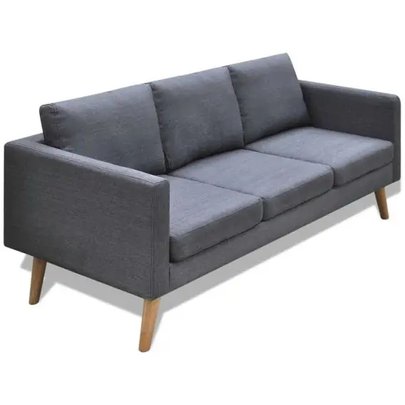 Sofa 3-osobowa, materiałowa, ciemnoszara Lumarko! - Hurtownia wielobranżowa Lumarko Ostatnie sztuki