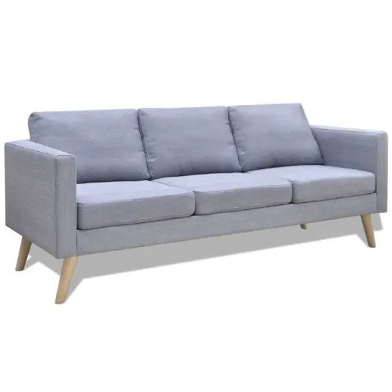 Sofa 3-osobowa, materiałowa, jasnoszara Lumarko! - Hurtownia wielobranżowa Lumarko Dodaj do koszyka