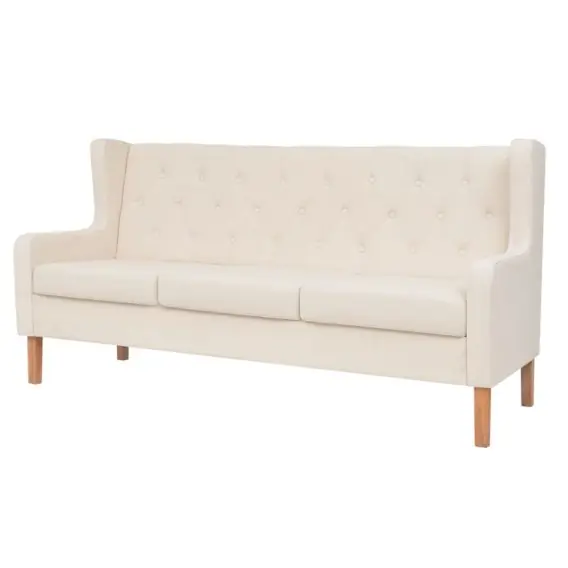 Darmowy zwrot Sofa 3-osobowa, materiałowa, kremowa Lumarko! - Hurtownia wielobranżowa Lumarko