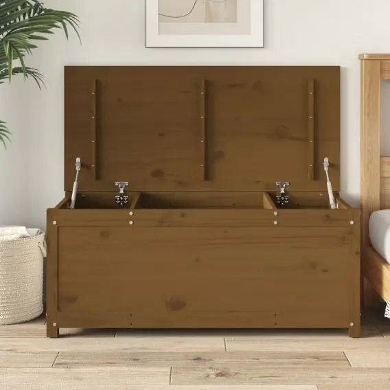 Skrzynia do przechowywania, brązowa 110x50x45,5 cm, lita sosna Lumarko! - Hurtownia wielobranżowa Lumarko Super okazja