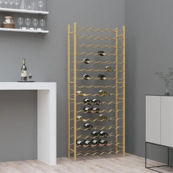 Oferta czasowa Stojak na 96 butelek wina, złoty, metalowy Lumarko! - Hurtownia wielobranżowa Lumarko