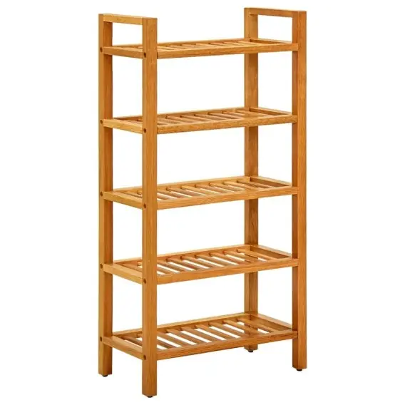 Stojak na buty z 5 półkami, 50x27x100 cm, lite drewno dębowe Lumarko! - Hurtownia wielobranżowa Lumarko Niska cena
