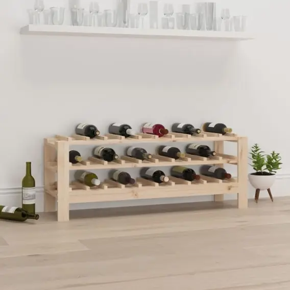 Oferta czasowa Stojak na wino, 109,5x30x42 cm, lite drewno sosnowe Lumarko! - Hurtownia wielobranżowa Lumarko