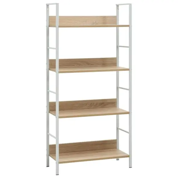 Dodaj do koszyka Regał z 4 półkami, kolor dębu, 60x27,6x124,5 cm, płyta wiórowa Lumarko! - Hurtownia wielobranżowa Lumarko