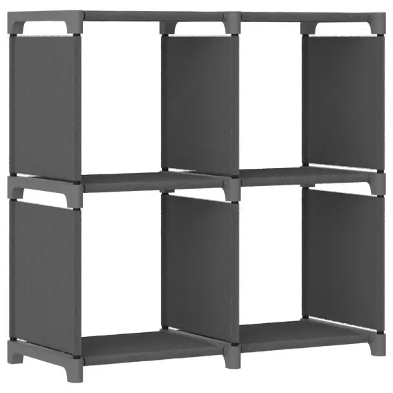 Kup teraz Regał z 4 przegrodami, szary, 69 x 30 x 72,5 cm, tkanina Lumarko! - Hurtownia wielobranżowa Lumarko