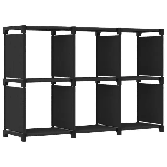 Wyjątkowa oferta Regał z 6 przegrodami, czarny, 103x30x72,5 cm, tkanina Lumarko! - Hurtownia wielobranżowa Lumarko