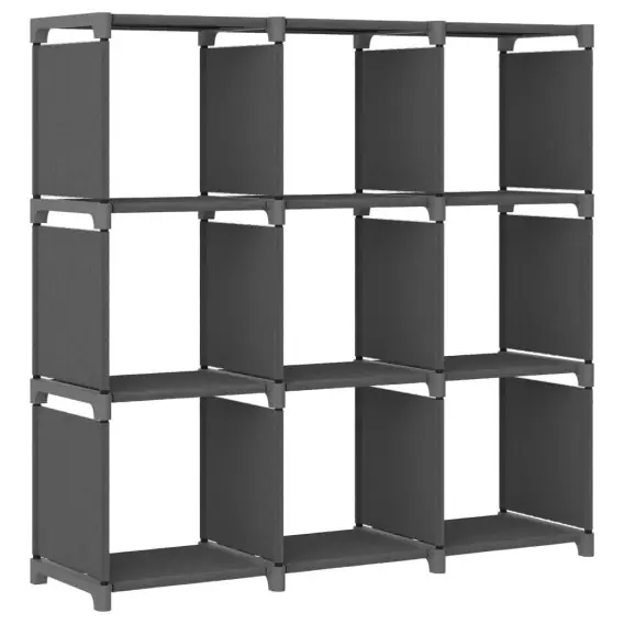 Oferta limitowana Regał z 9 przegrodami, szary, 103 x 30 x 175,5 cm, tkanina Lumarko! - Hurtownia wielobranżowa Lumarko