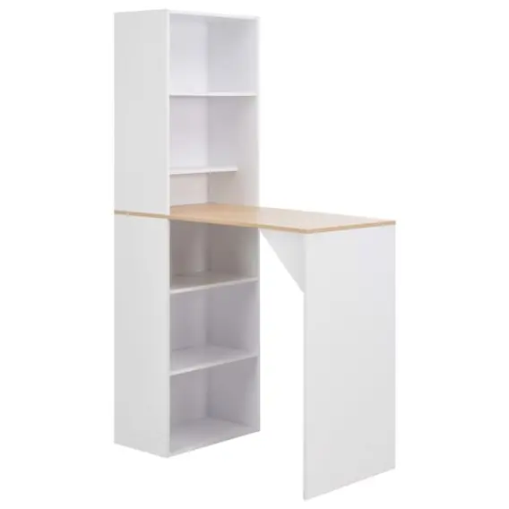 Stolik barowy z szafką, biały, 115 x 59 x 200 cm Lumarko! - Hurtownia wielobranżowa Lumarko Popularny