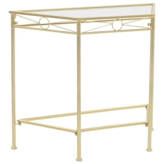 Stolik boczny w stylu vintage, metalowy, 87 x 34 x 73 cm, złoty Lumarko! - Hurtownia wielobranżowa Lumarko Wyjątkowa oferta