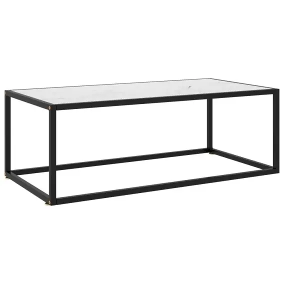 Stolik herbaciany, szkło w kolorze biały marmur, 100x50x35 cm Lumarko! - Hurtownia wielobranżowa Lumarko Cena promocyjna