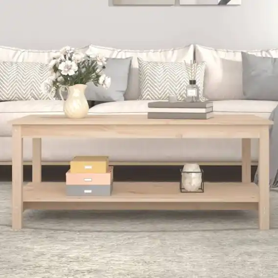 Cena promocyjna Stolik kawowy, 110x55x45 cm, lite drewno sosnowe Lumarko! - Hurtownia wielobranżowa Lumarko