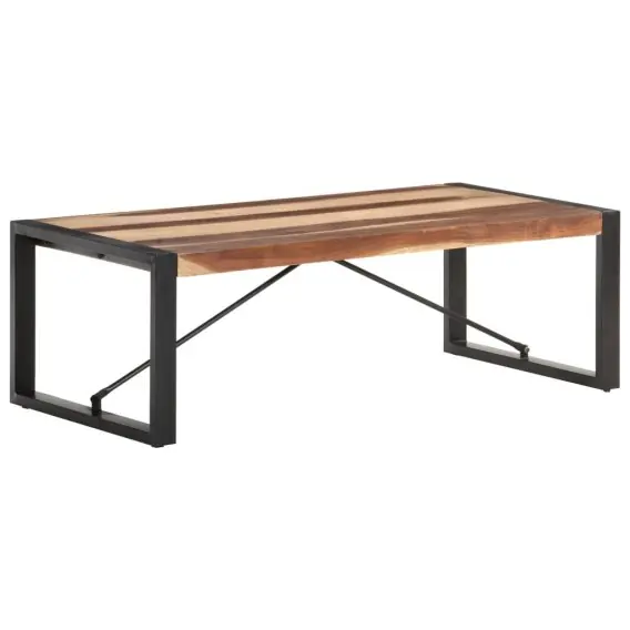 Kup teraz Stolik kawowy, 120x60x40 cm, lite drewno wykończone na sheesham Lumarko! - Hurtownia wielobranżowa Lumarko