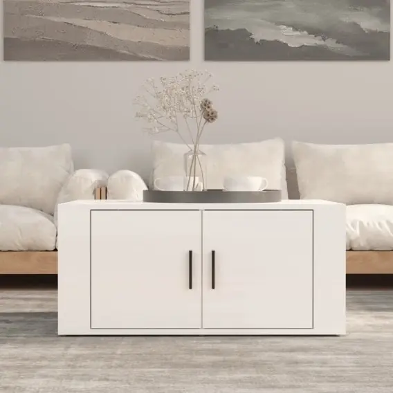 Wyjątkowa oferta Stolik kawowy, biały o wysokim połysku, 80x50x36 cm Lumarko! - Hurtownia wielobranżowa Lumarko