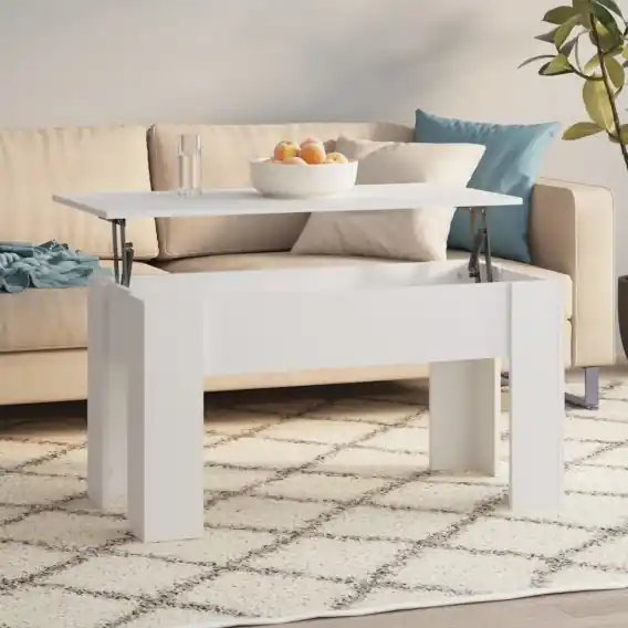 Stolik kawowy, biały, 101x49x52 cm, materiał drewnopochodny Lumarko! - Hurtownia wielobranżowa Lumarko Rabat