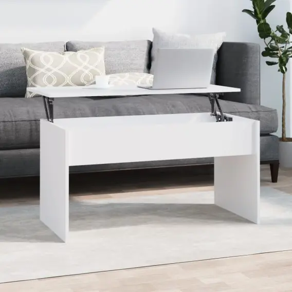 Stolik kawowy, biały, 102x50,5x52,5 cm, materiał drewnopochodny Lumarko! - Hurtownia wielobranżowa Lumarko Kup online