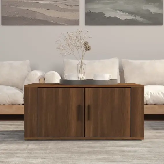 Stolik kawowy, brązowy dąb, 80x50x36 cm materiał drewnopochodny Lumarko! - Hurtownia wielobranżowa Lumarko Dostępne od ręki