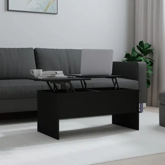 Stolik kawowy, czarny, 102x50,5x46,5cm, materiał drewnopochodny Lumarko! - Hurtownia wielobranżowa Lumarko Wyprzedaż