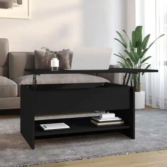 Niska cena Stolik kawowy, czarny, 80x50x40 cm, materiał drewnopochodny Lumarko! - Hurtownia wielobranżowa Lumarko