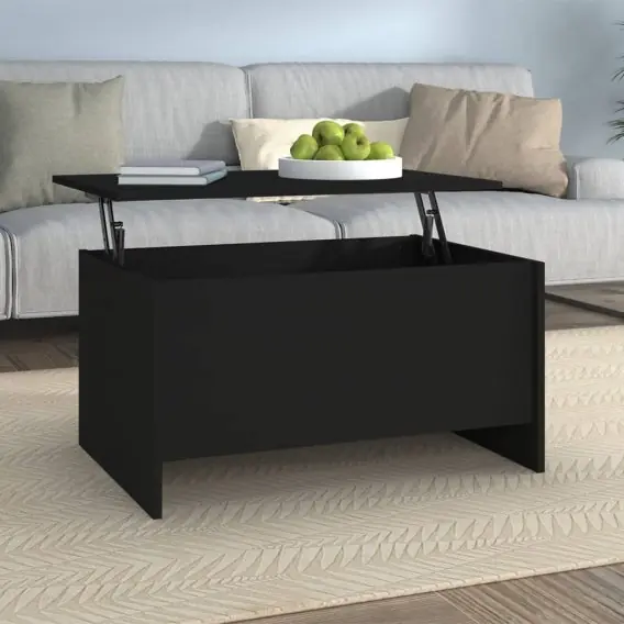 Oferta limitowana Stolik kawowy, czarny, 80x55,5x41,5 cm, materiał drewnopochodny Lumarko! - Hurtownia wielobranżowa Lumarko