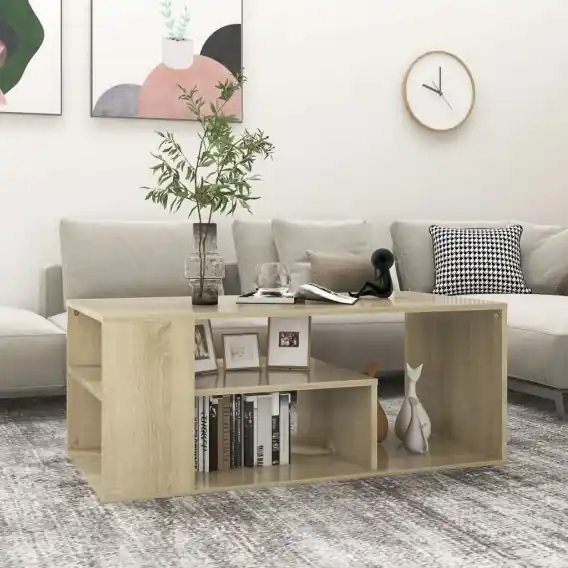 Stolik kawowy, dąb sonoma, 100x50x40 cm, płyta wiórowa Lumarko! - Hurtownia wielobranżowa Lumarko Ostatnie sztuki