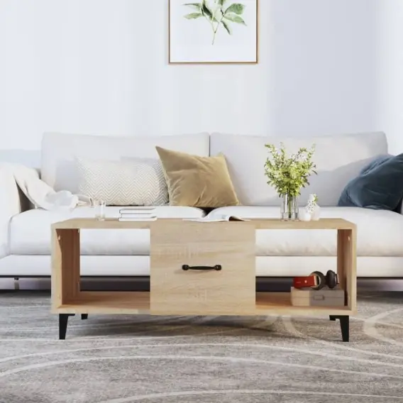 Obniżka ceny Stolik kawowy, dąb sonoma, 102x50x40cm, materiał drewnopochodny Lumarko! - Hurtownia wielobranżowa Lumarko