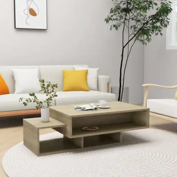 Stolik kawowy, dąb sonoma, 105x55x32 cm, płyta wiórowa Lumarko! - Hurtownia wielobranżowa Lumarko Darmowy zwrot