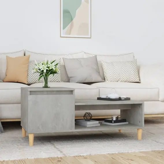 Stolik kawowy, szarość betonu, 100x50x45 cm Lumarko! - Hurtownia wielobranżowa Lumarko Cena promocyjna