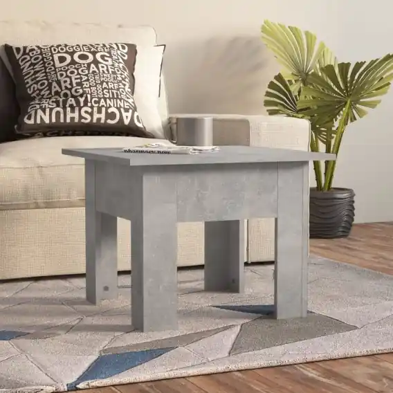 Stolik kawowy, szarość betonu, 55x55x42 cm, płyta wiórowa Lumarko! - Hurtownia wielobranżowa Lumarko Ostatnie sztuki