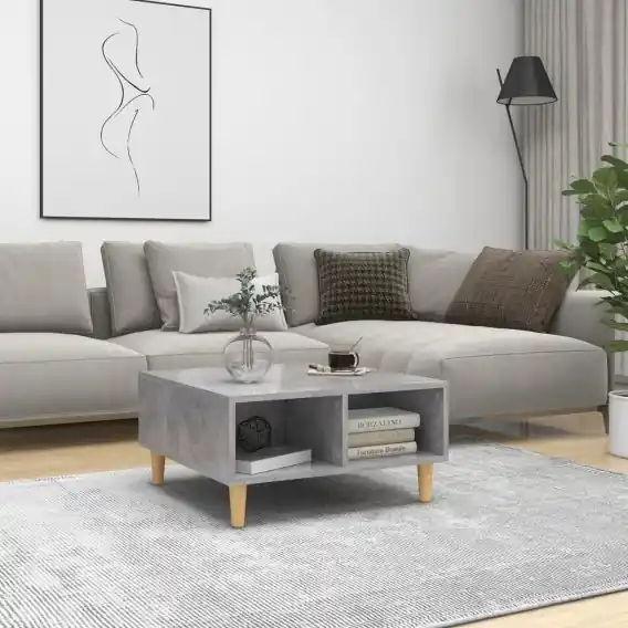 Stolik kawowy, szarość betonu, 60x60x30 cm, płyta wiórowa Lumarko! - Hurtownia wielobranżowa Lumarko Popularny